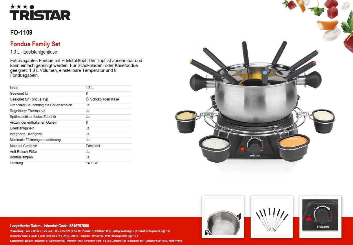 Padelle: Fondue Family Set - FO-1109 – Nuovo e nell'imballaggio originale da Opfikon venduto da Trodat5430 1