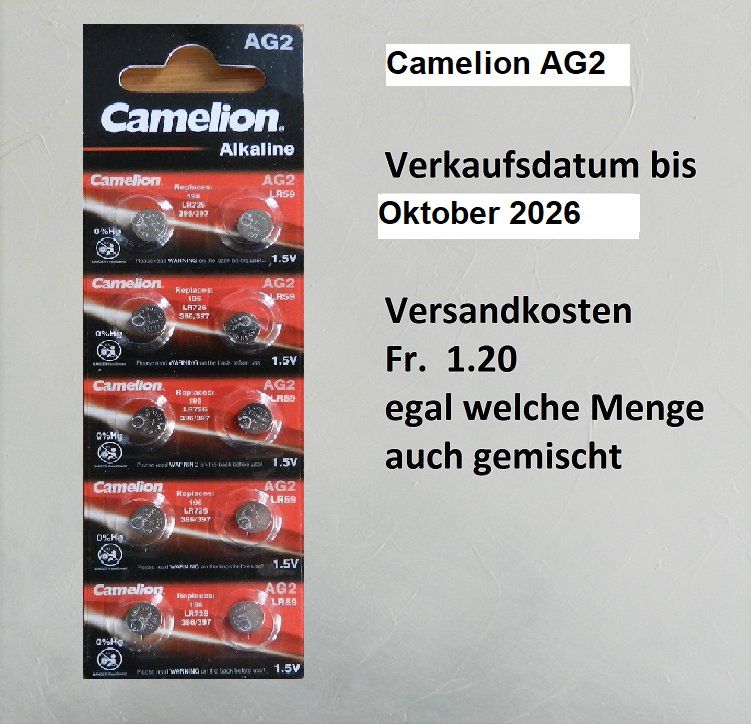 Alkaline Knopfzelle CAMELION AG2/LR59/LR726/396