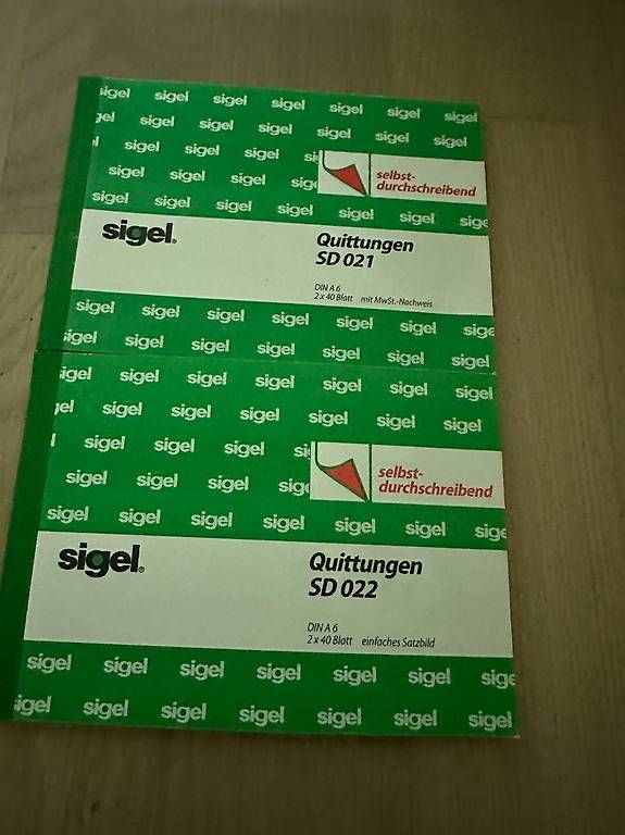 Blocchi: 2x Quittungsblock Sigel + Entklammerer novus – Usato da Dübendorf venduto da san_tt6m 1