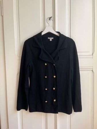 H&M Viskoseblazer doppelreihig/blazer fermeture croisée noir