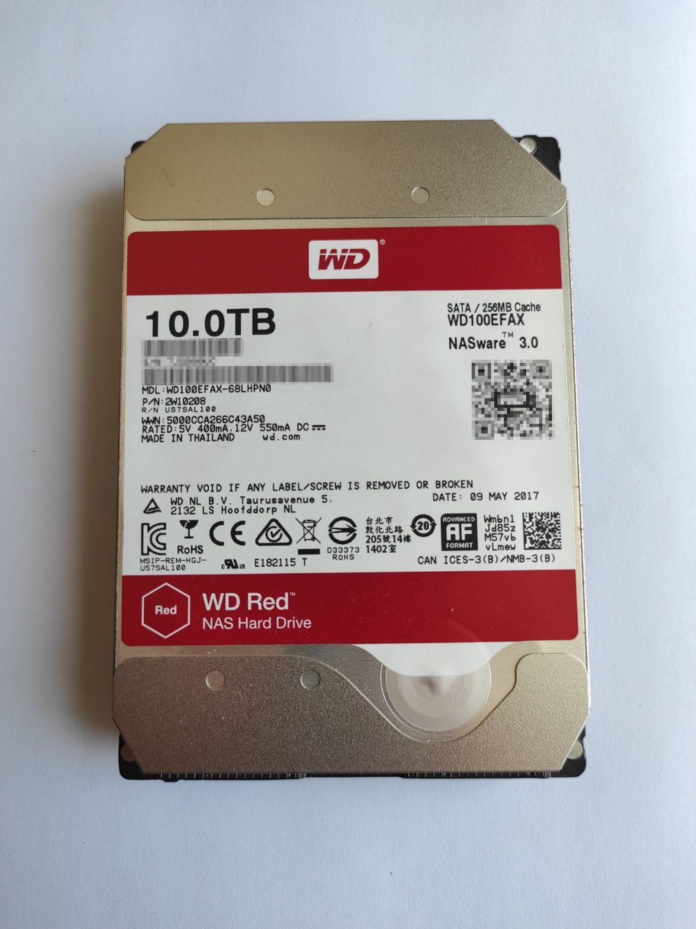 Western Digital Dischi rigidi: WD Red 10 TB WD100EFAX SATA 256 MB Cache – Usato da Niederwil AG venduto da ewa_k9zz