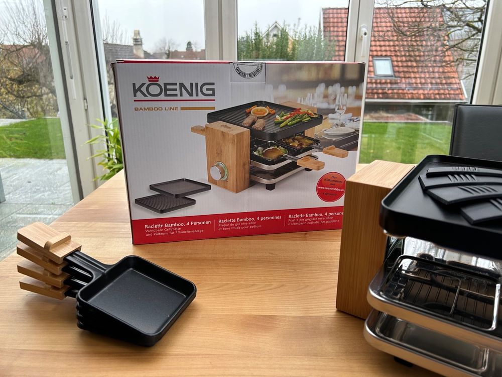 Tischgrill/ Raclette Koenig Bamboo (Gebraucht) in für CHF 23 – mit ...