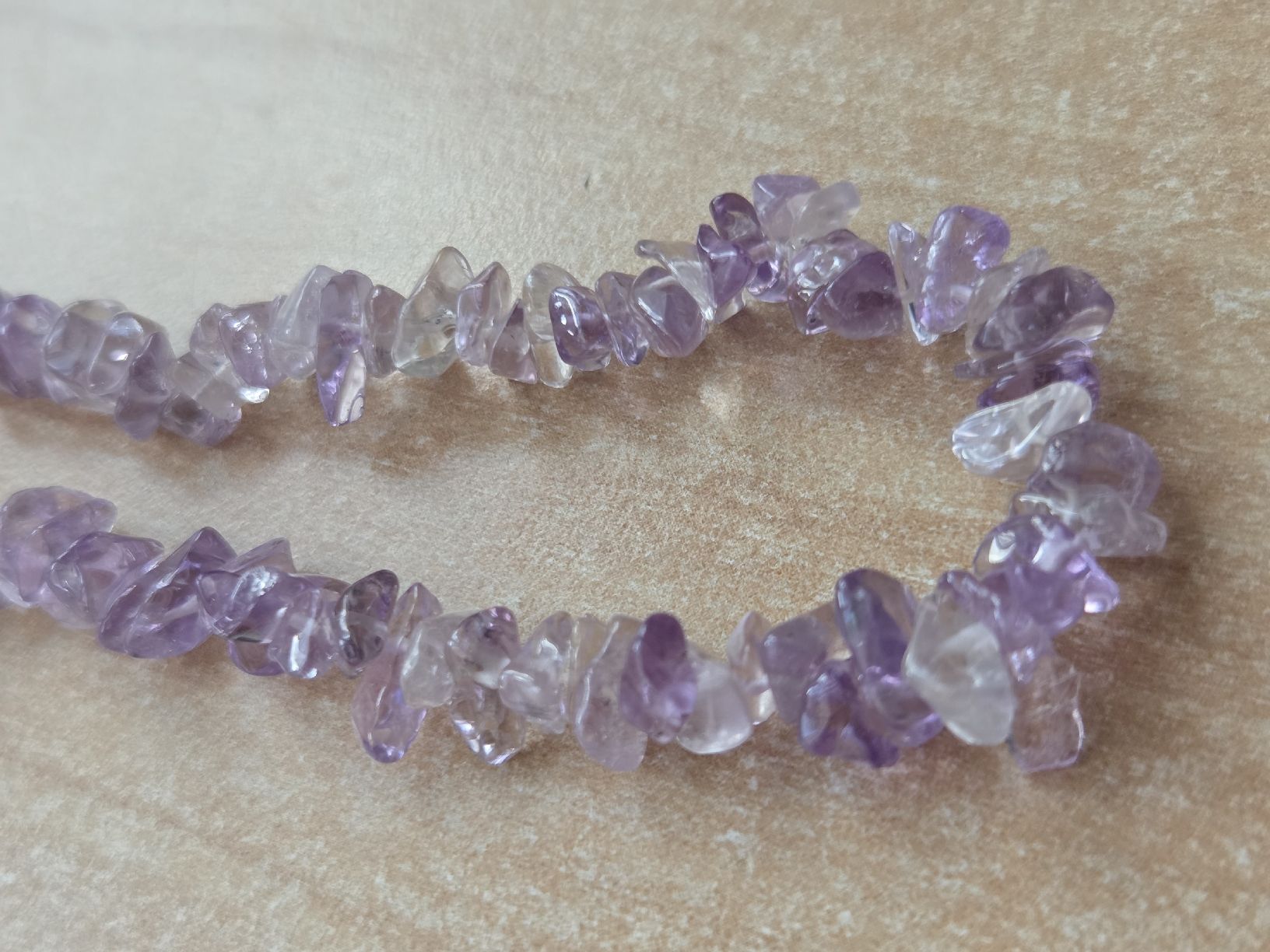 Catenine: Klare Lange Amethyst Splitterstein Kette  – Usato da Winterthur venduto da katzen07 2