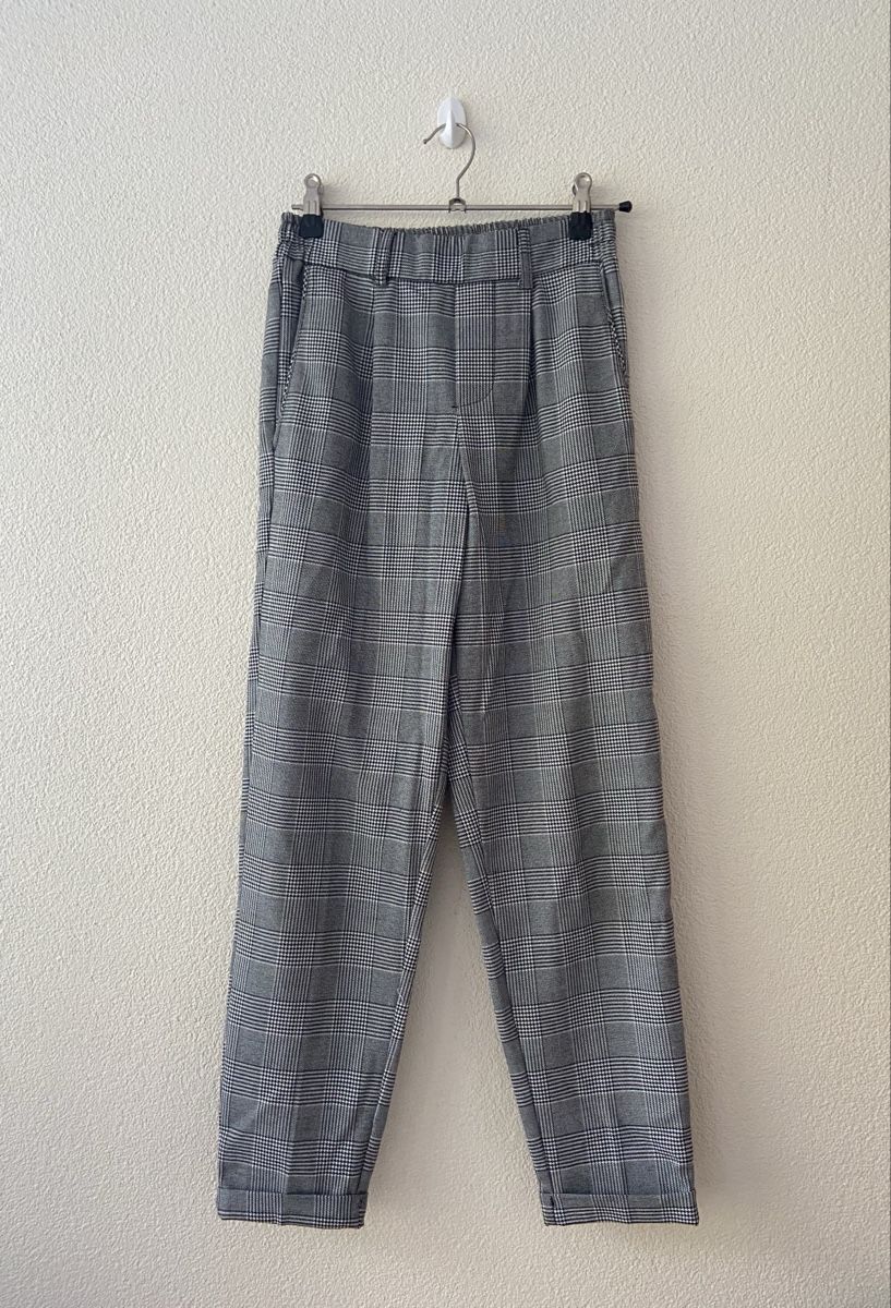 Pantalons: pantalone grigio a quadri – D'occasion à Gordola par arizi_shop