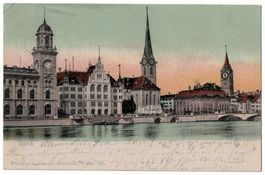Zürich, koloriert, gelaufen 1903 (Guggenheim)