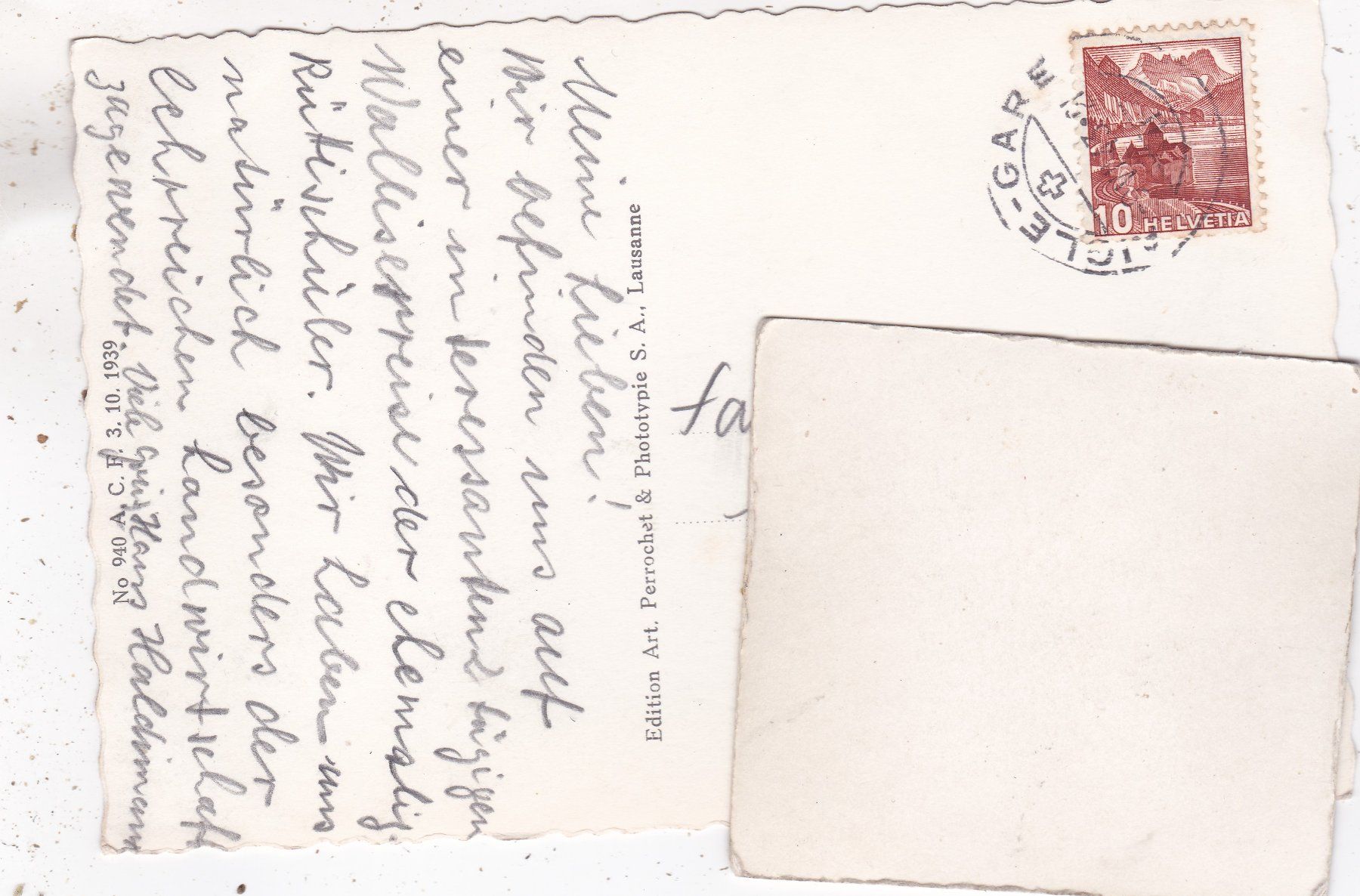 Ansichtskarten: Aigle et les Dents du Midi 1943 – Gebraucht aus Herisau von Lisegrat2008 1