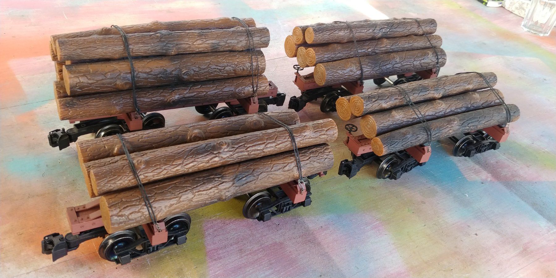 Modelleisenbahnen: 4 beladene Bachmann Güterwagen G – Gebraucht aus Waltenschwil von Ardnas007