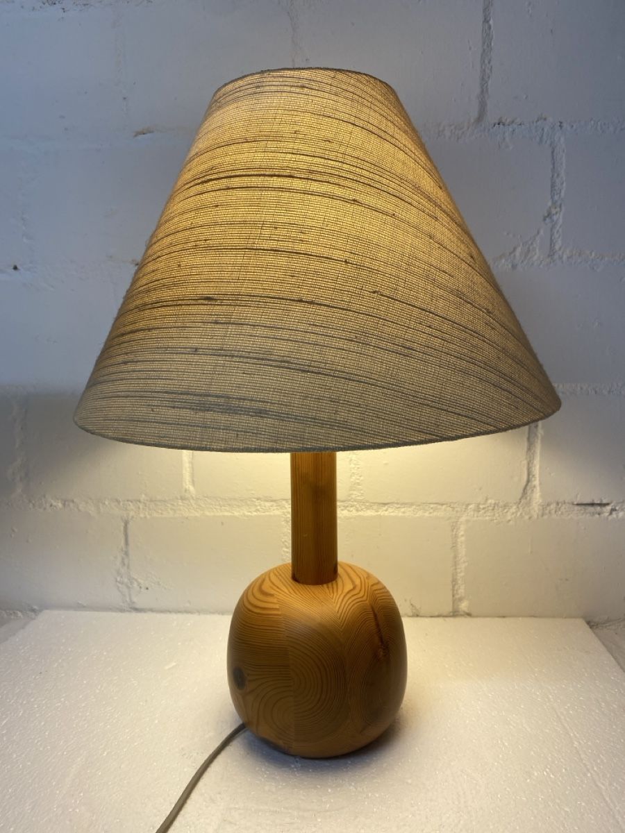 Lampade: Holz Tischlampe mit Stoffschirm – Usato da sursee venduto da trilli-tralli 2