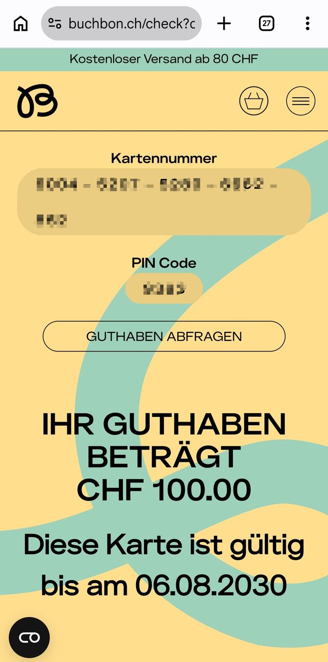 Buoni: 100 CHF Schweizer Bücherbon Gutschein – Nuovo e nell'imballaggio originale da Fehraltorf venduto da shiilaa.hoot 2