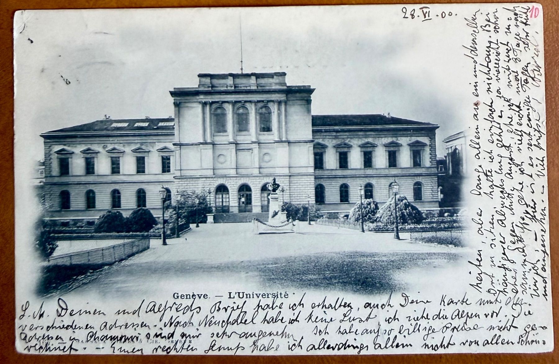 Cartoline postali: Genève - L'université 1900 – Usato da Lutry venduto da Ediego