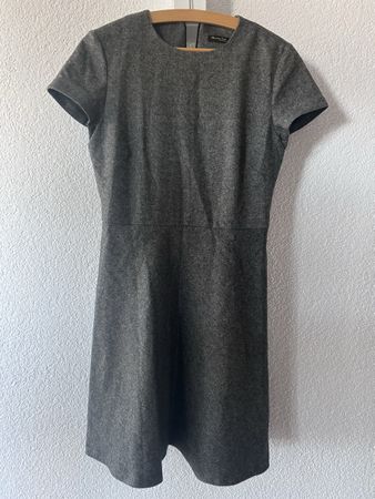 Kleid Massimo Dutti Wolle mit Seide grau Grösse 36