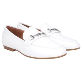 Si Loafer Schuh Halbschuh Mokassin weiss 39 Leder m Schnalle