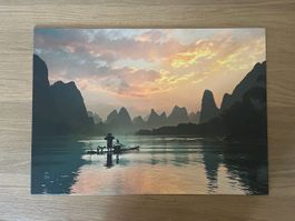 Displate Lac Coucher de Soleil en Chine Matte — L