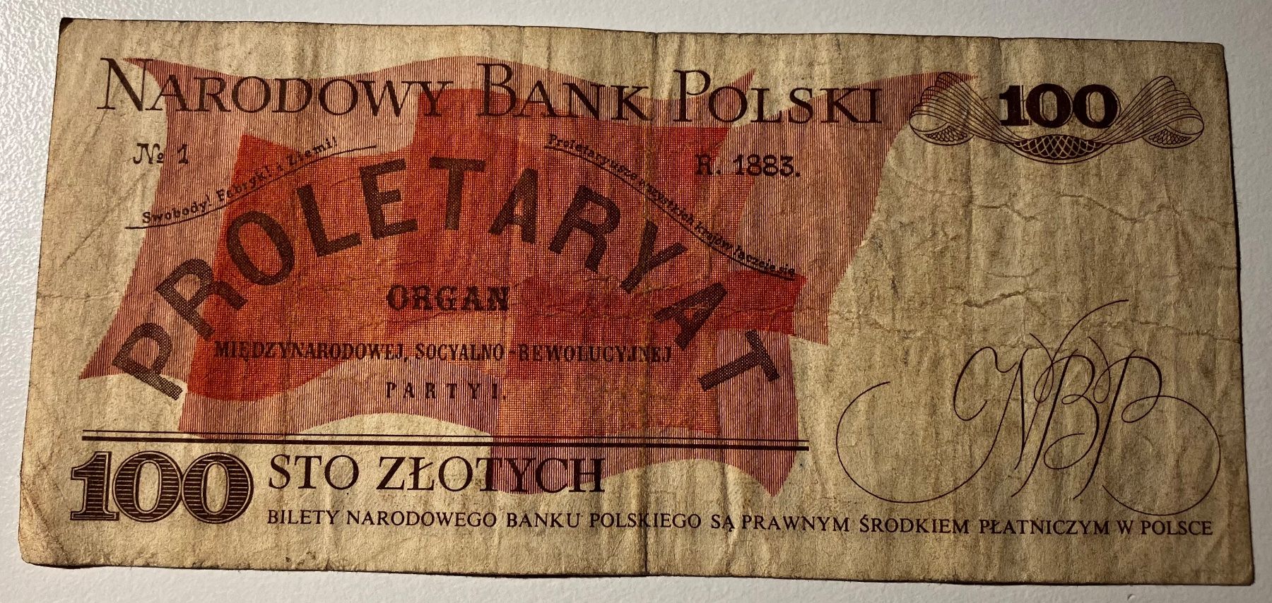 Banknoten: Polen 100 Zlotych 1976 – Gebraucht aus Algetshausen von Carrhard 1