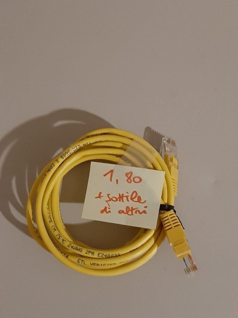 Kabel: Cavo ethernet, lunghezza 1,8 metri – Gebraucht aus Porza von ulletta1
