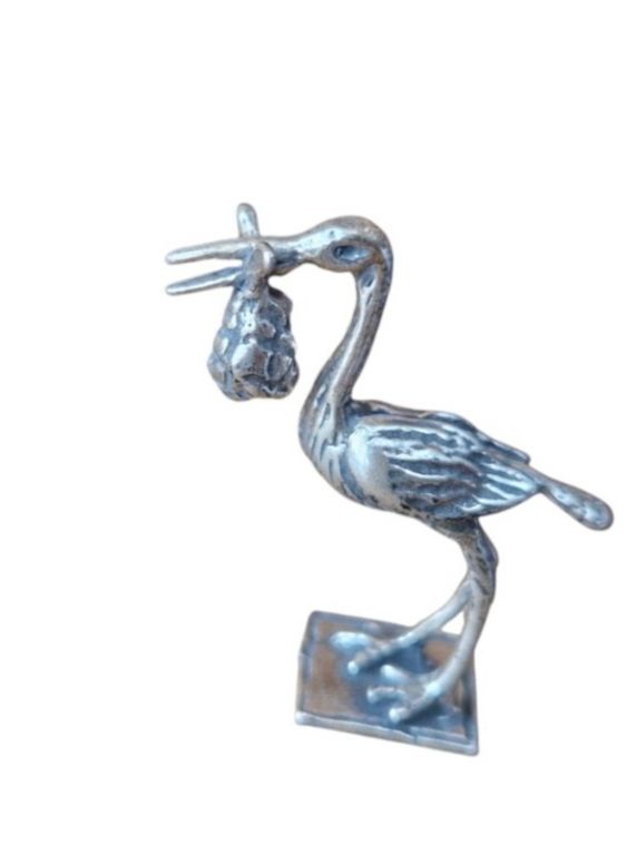 Statuette: Figur Miniatur Silber Storch – Usato da Mörschwil venduto da wunderkiste44 3