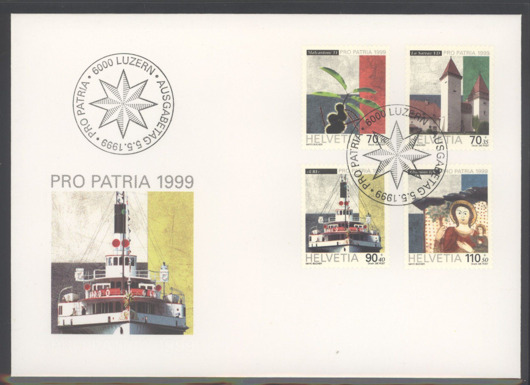 Tutti i francobolli: 1999, FDC, Pro Patria – Usato da Willisau venduto da Vollstempel