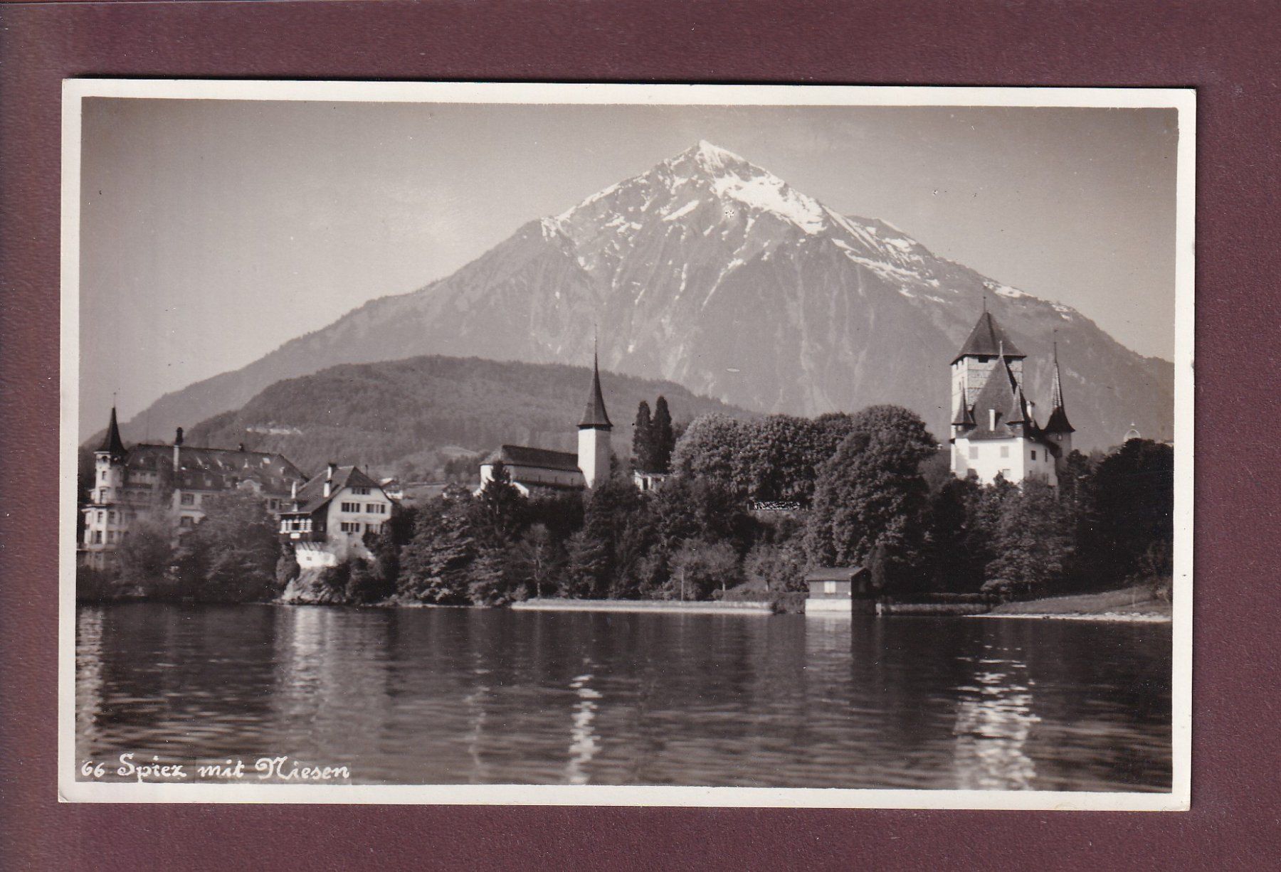 Cartoline postali: SPIEZ - Niesen - 1935 – Usato da Pully venduto da nicecards
