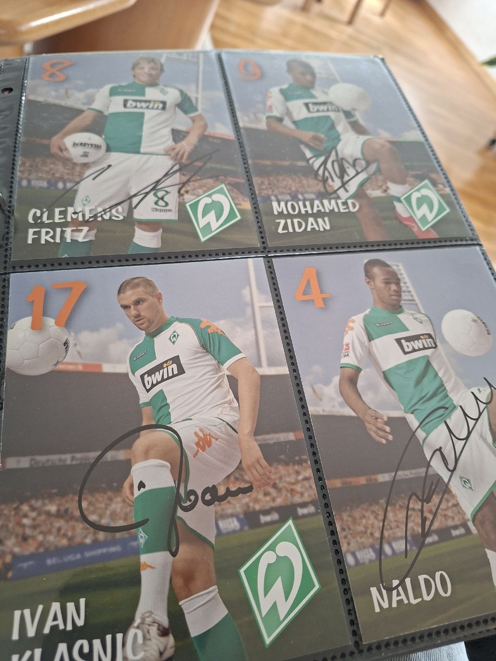 Autografi: 4x Autogrammkarten Werder Bremen original – Usato da Thun venduto da wuschu 1