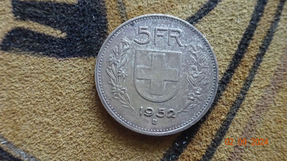 5 Fr 1952 Conf. Helv. la rare dès 1.- (Gebraucht) in Bassecourt für CHF ...