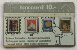 Taxkarte PTT Schweizer Briefmarken  , 10.-Fr. gelaufen
