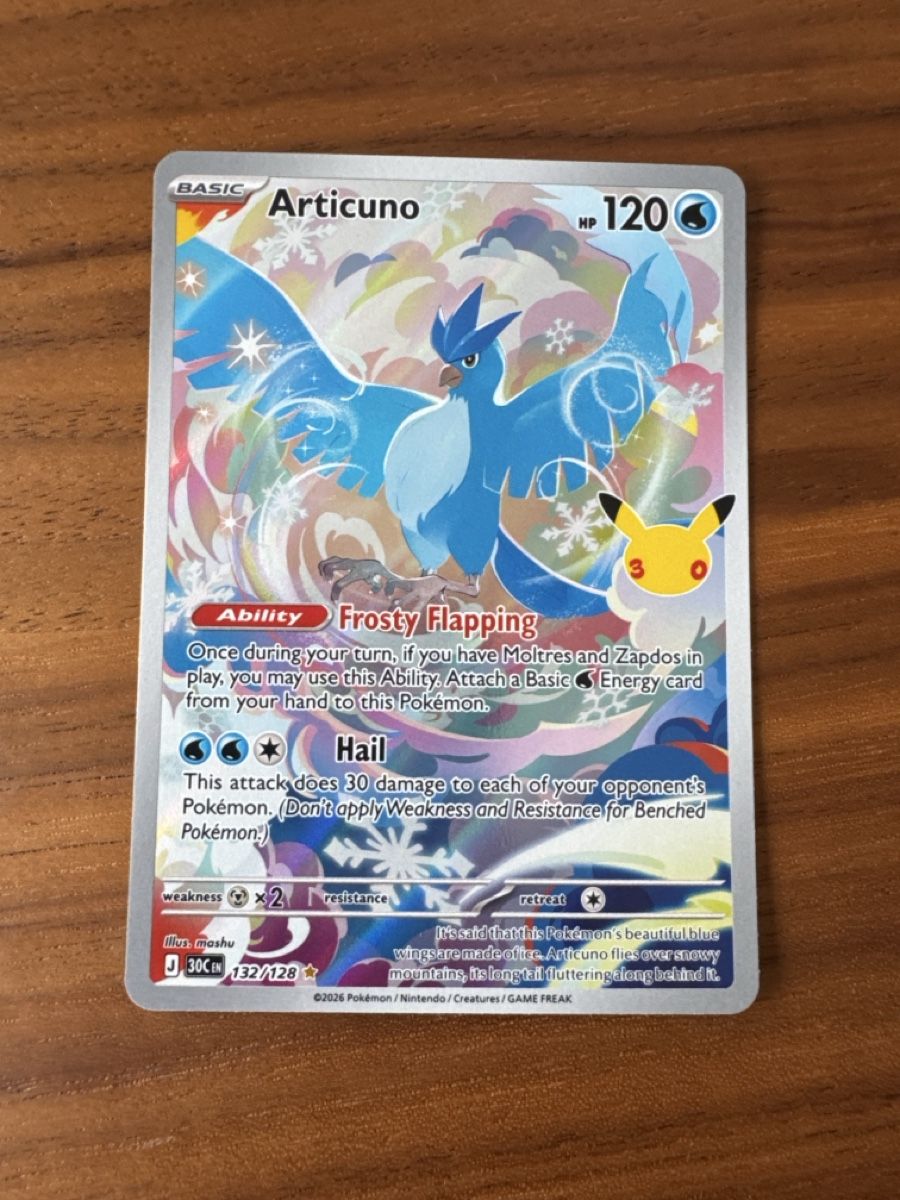Pokémon Carte collezionabili: Articuno 132/128 EN – Nuovo (secondo la descrizione) da Erlenbach ZH venduto da CAUGHTTHEMALL