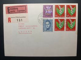 PRO JUVENTUTE EXPRESS / R - ORTSBRIEF LUZERN 1961