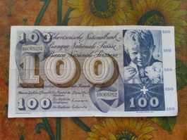 SUISSE  100  Francs  1969  (5252)  Billet