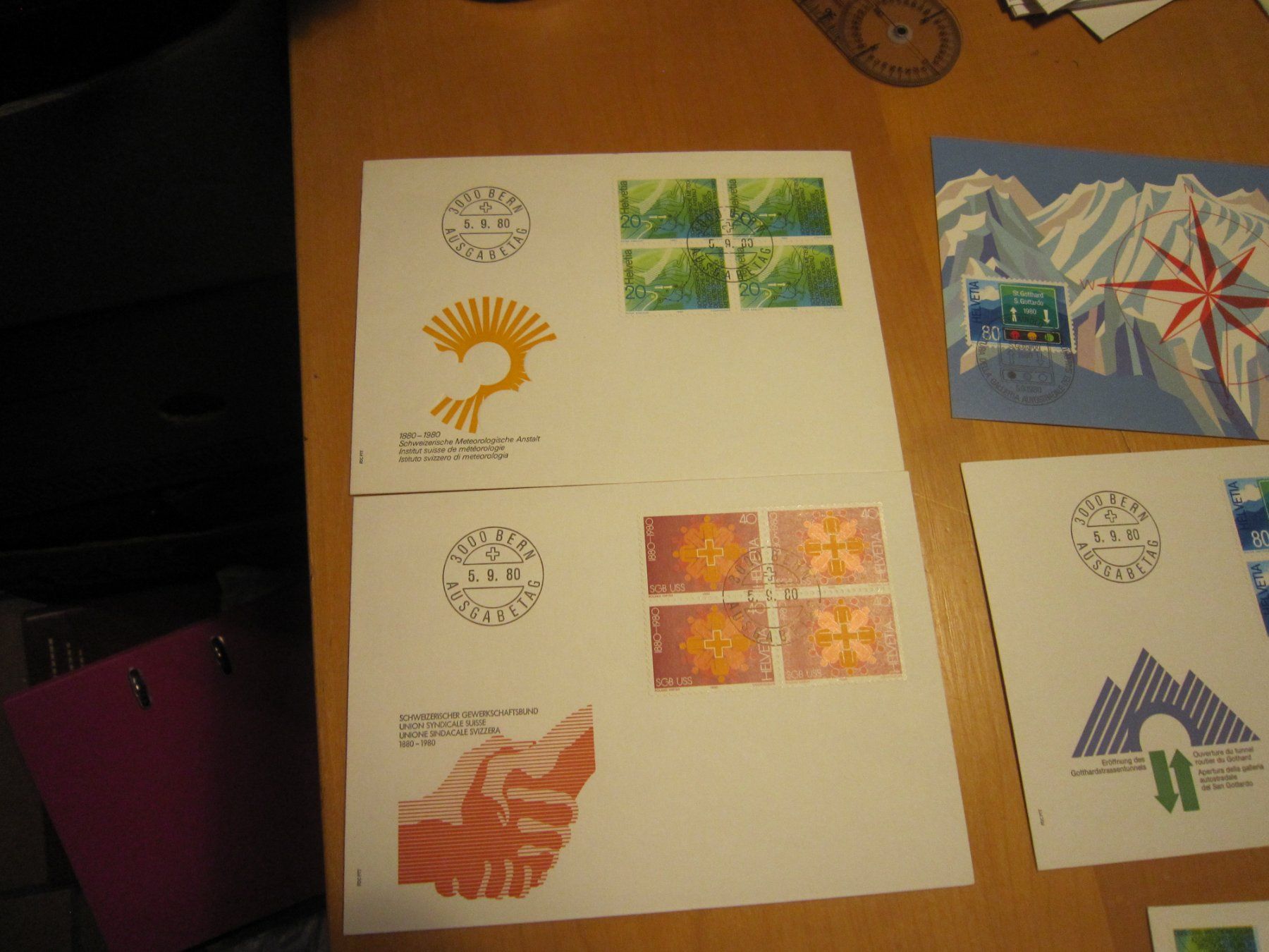 Tutti i francobolli: CH 1980 FDC Serie, 4er einzeln mit/o Adresse – Usato da Gordola venduto da Polentaefung 1