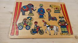 Holzpuzzle Zirkus für Kinder, gut erhalten, komplett