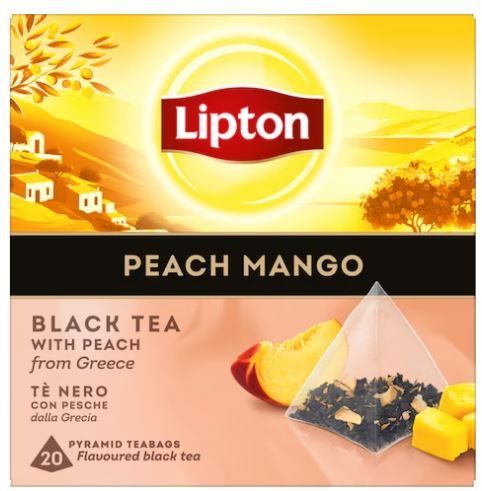 Cibi & Specialità: Lipton Tea - Peach Mango - Pyramidenteebeutel – Nuovo e nell'imballaggio originale da Gampelen venduto da Geschenkxy 1