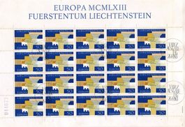 1963 Europa Nr. 368 Bogen auf FDC