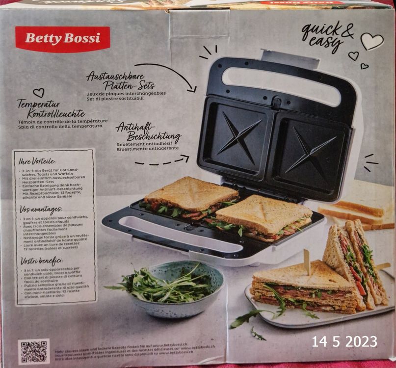 Betty Bossi Sandwich Maker 3 in 1 NEU Kaufen auf Ricardo