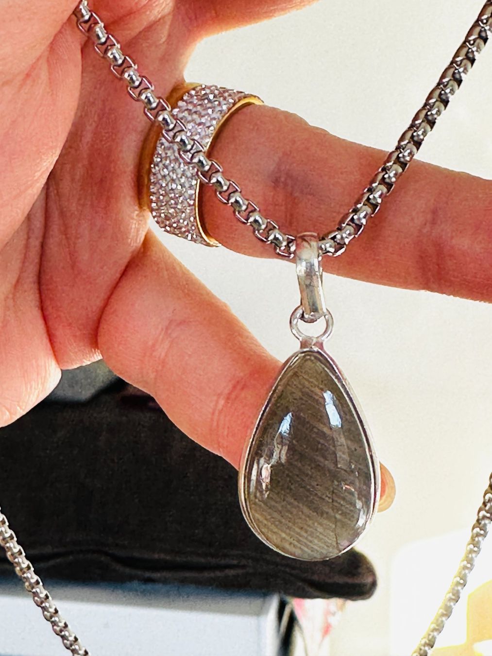 Catenine: Labradorite necklace – Nuovo e nell'imballaggio originale da Genève venduto da AGBERG 7