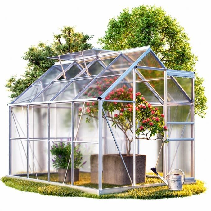 Treibhaus - 250x190x195cm mit Fundament 1
