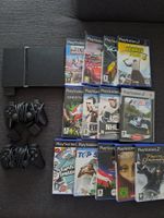PlayStation 2 Slim inkl. Memory-Card, 2 Controler, 13 Spiele
