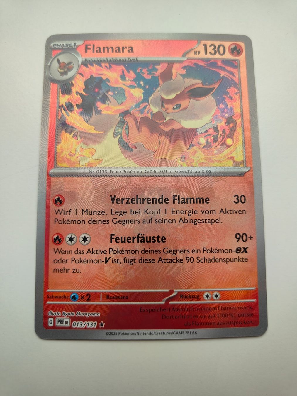 Pokémon Sammelbilder & Trading cards: Pokemon Flamara Master Ball Prismatic Evolution Eevee – Gebraucht aus Thalwil von FigurenFreunde