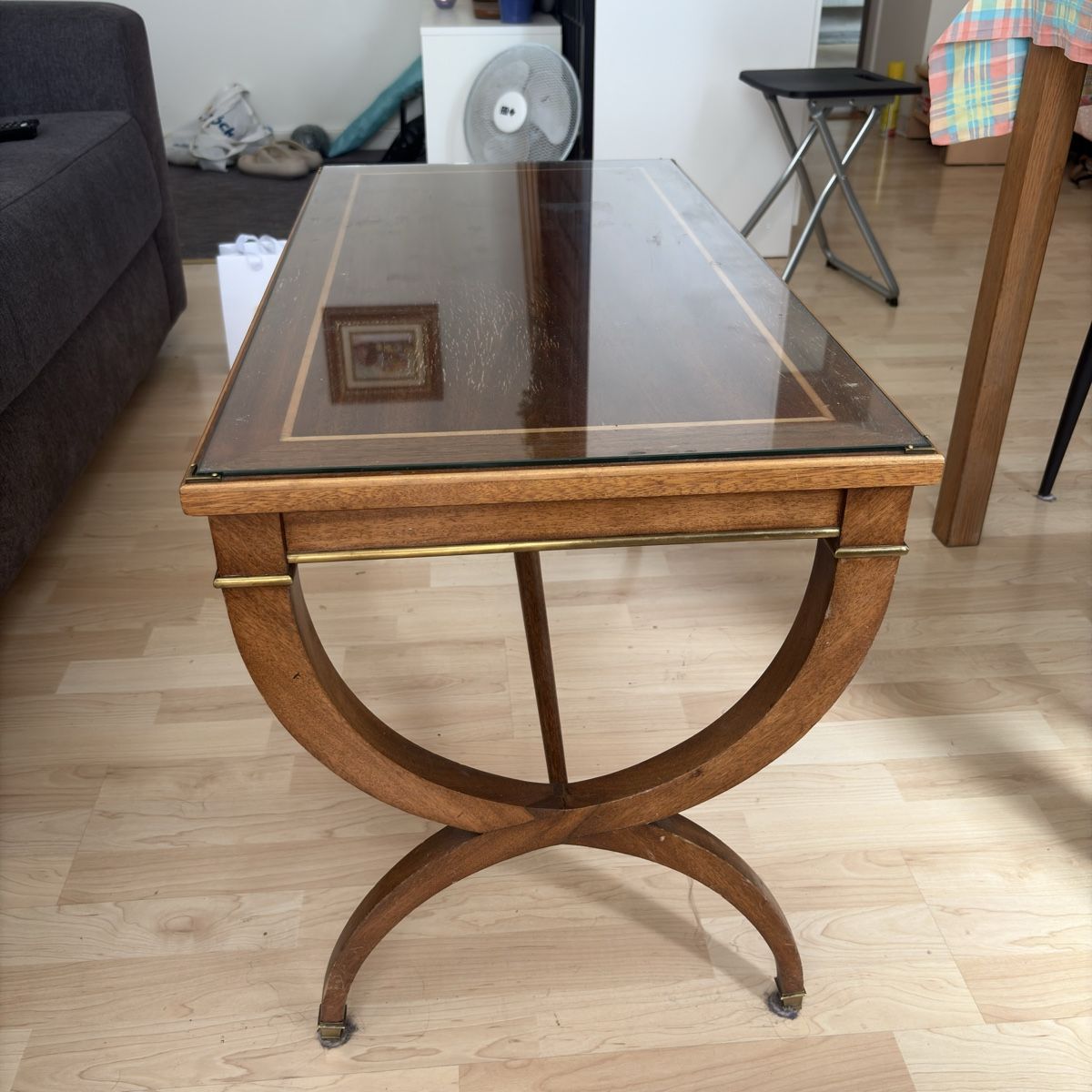 Tavoli: Table basse en bois et verre – Usato da Moudon venduto da TigerrrEye 1