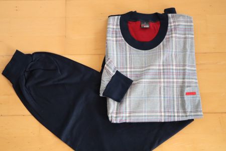 Pyjama, ISA, Herren Langarm, M, 100% Baumwolle, Neuwertig