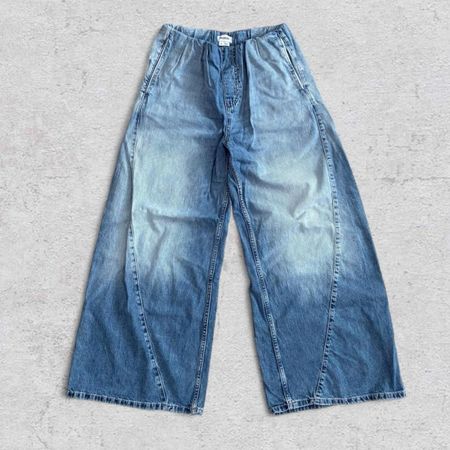 weekday wide baggy denim joggers - eu 38