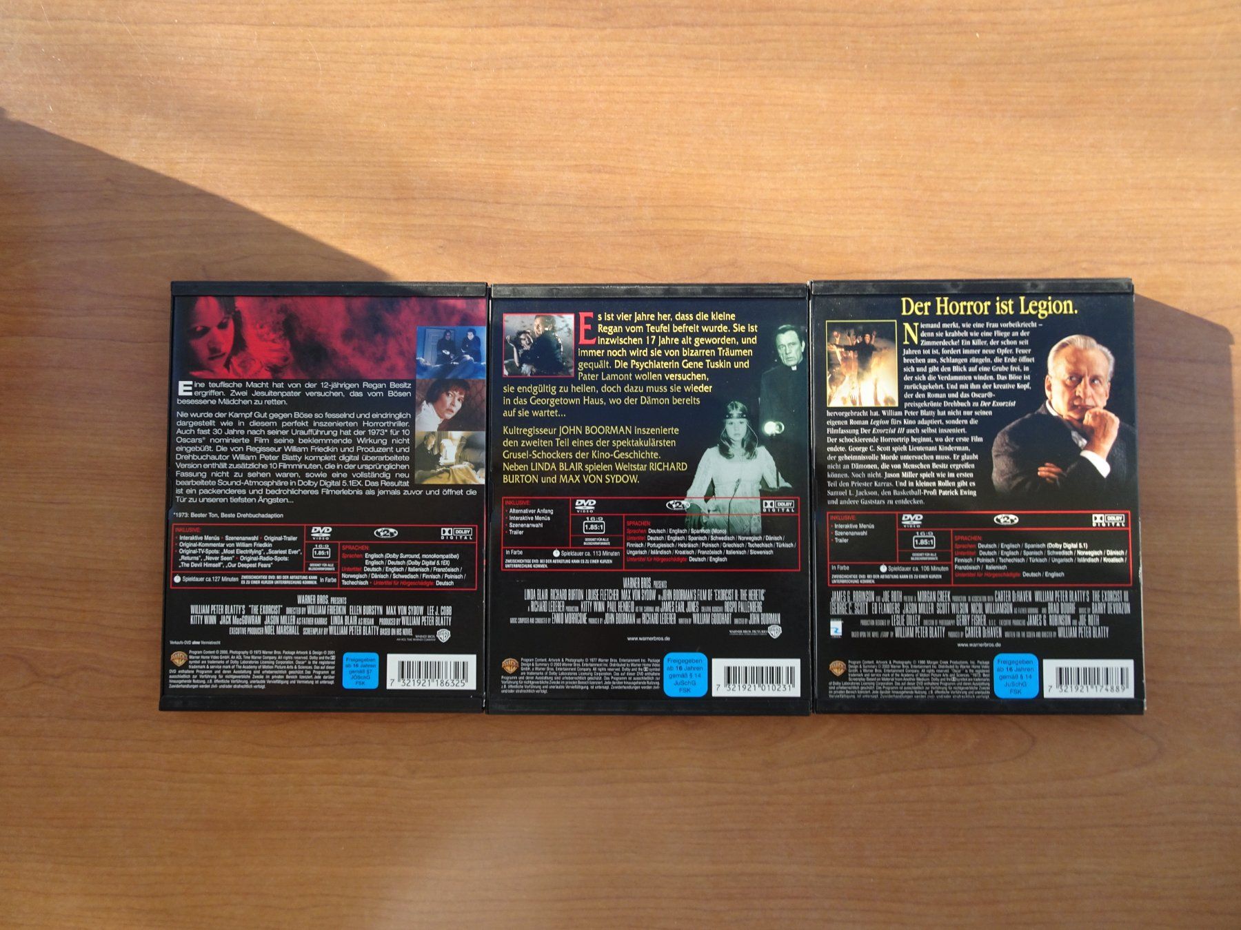 Tutti i DVDs: Der Exorzist 1-3 – Usato da Schenkon venduto da Movieplanet 1