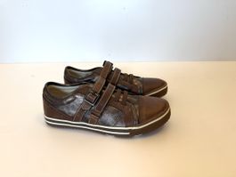 Vado Sneaker Leder Braun Gr. 34 Neu mit Klettverschluss