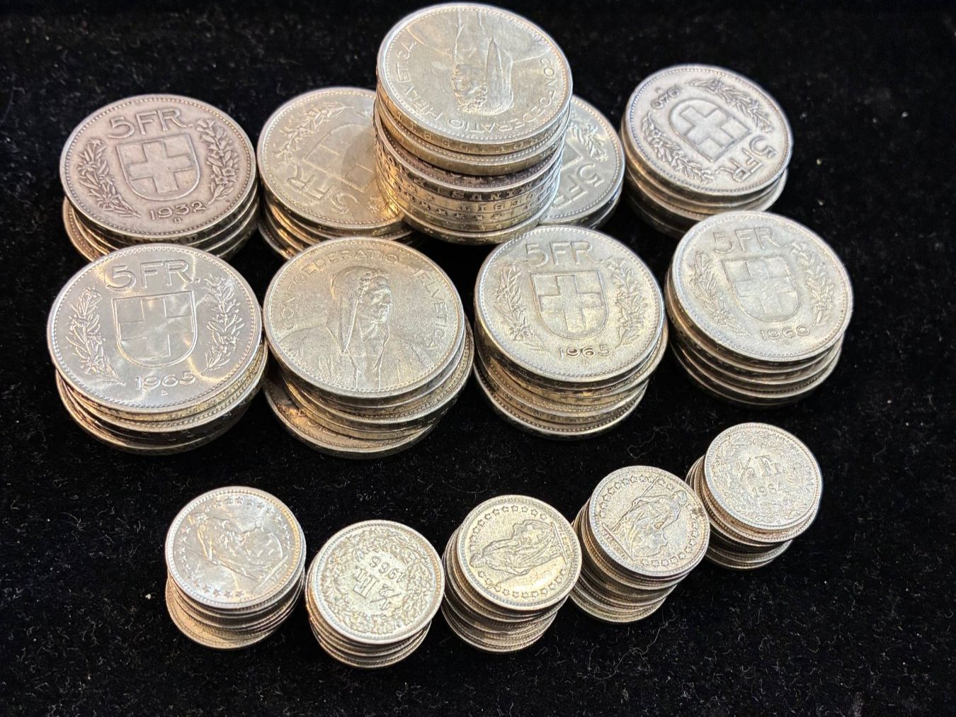 Tutti le monete: Lot de 47 pièces de 5 Fr Ch Argent + 50 x 50 cts Ch Argent – Usato da Lausanne venduto da est_vm9t 2
