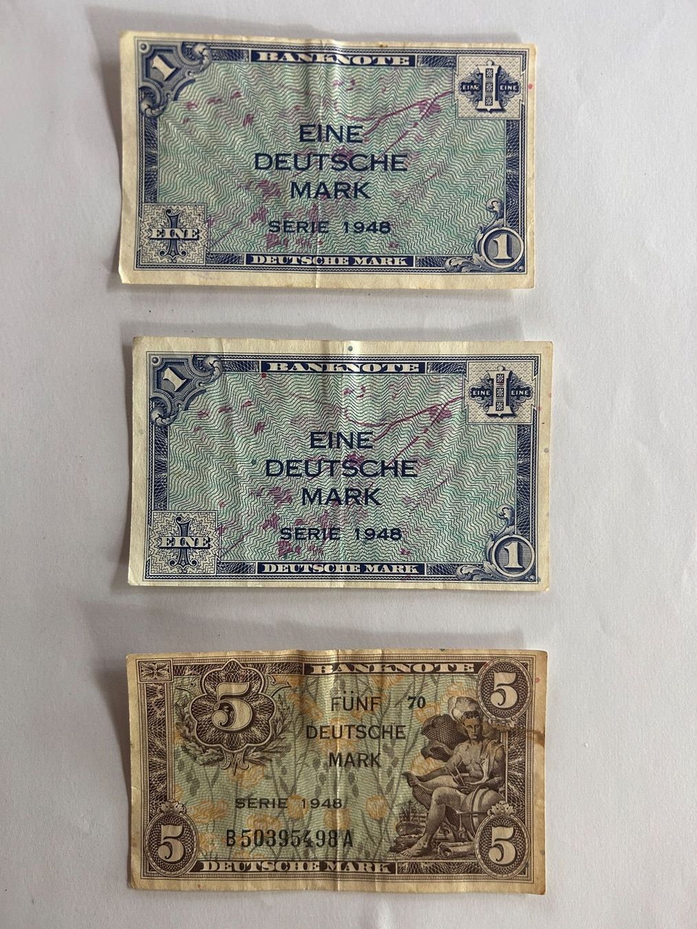 Banconote: Deutsche Mark Banknote Serie 1948 – Usato da ossingen venduto da zin_9rqj