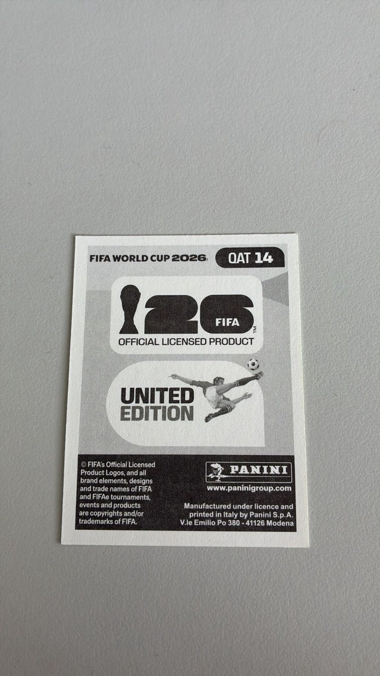 Panini Sammelbilder & Trading cards: Carte panini 2026 - QAT 14 – Neu (gemäss Beschreibung) aus La Neuveville von Ibo2300 1