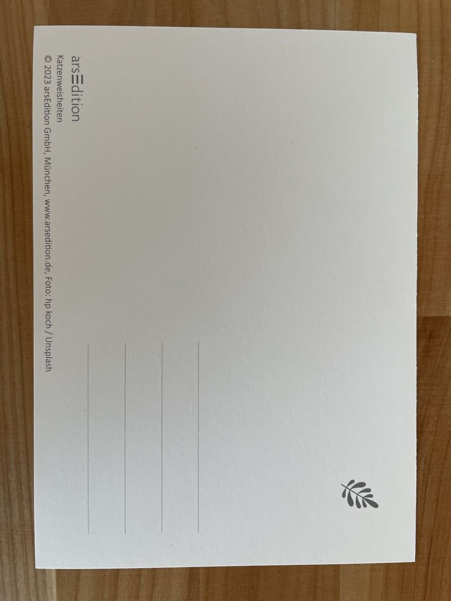 Cartoline postali: AK mit Katzenweisheit von Henry David Thoreau – Usato da Rümlang venduto da Kartenpost1 1