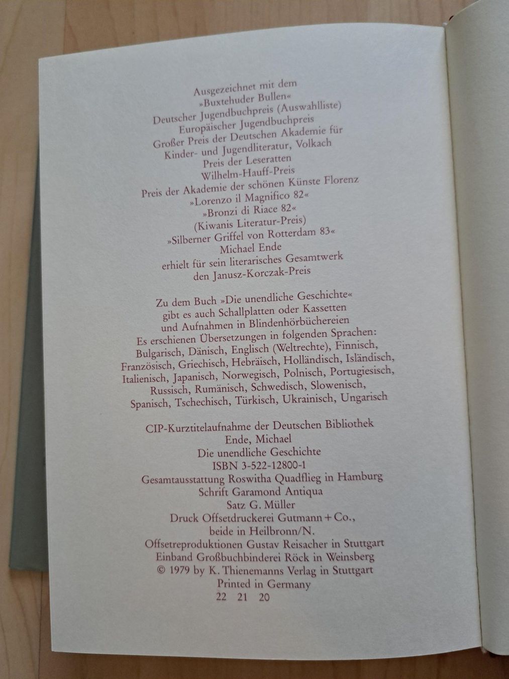 Bücher: Die unendliche Geschichte von Michael Ende, 1979 – Gebraucht aus Basel von Patiscat 2