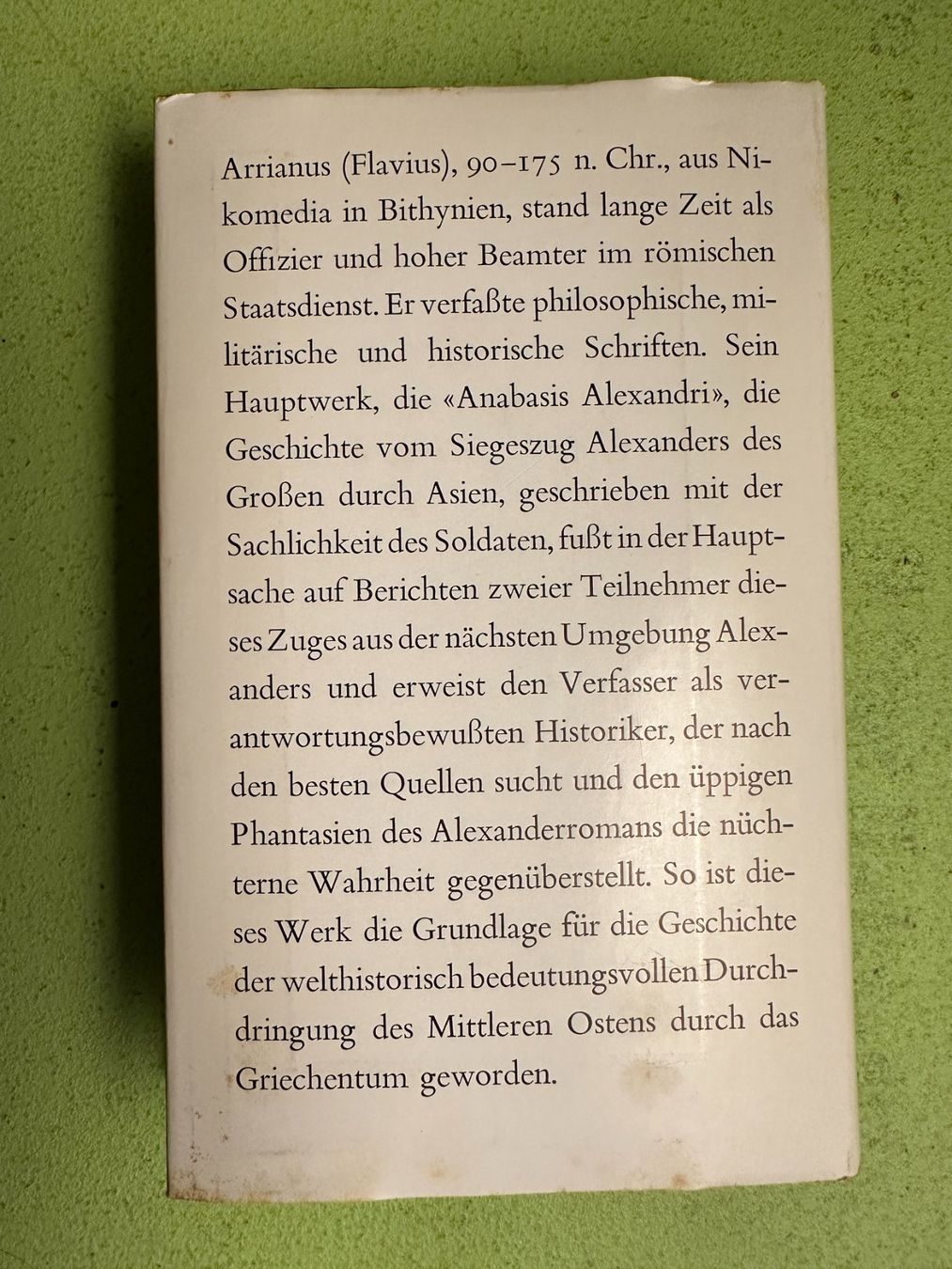 Libri: Arrian: Alexanders des Grossen Siegeszug durch Asien. – Usato da Zürich venduto da allp 6