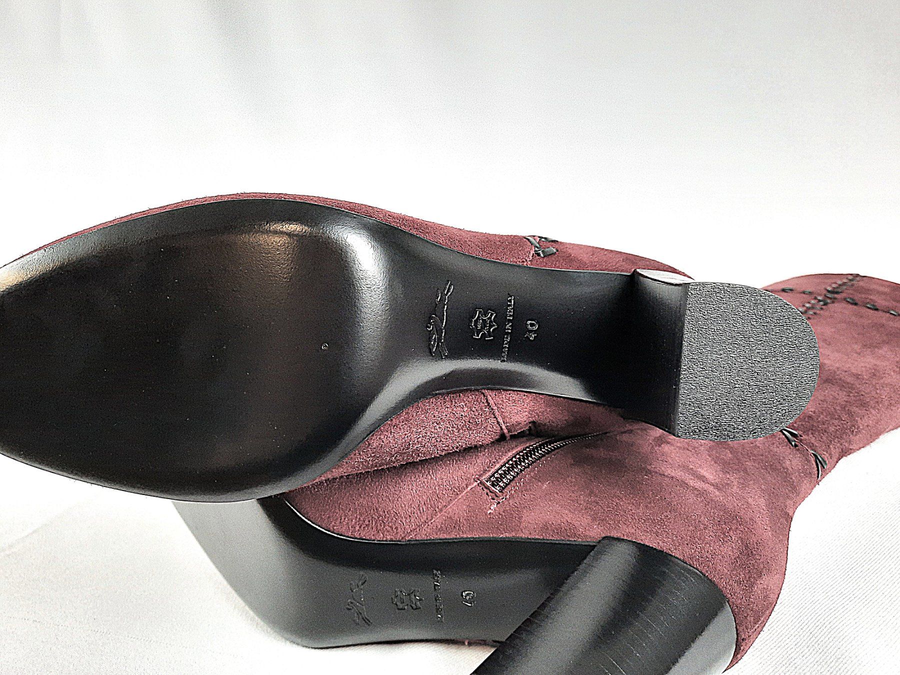 Longchamp Damenschuhe: LONGCHAMP Lederstiefel Bordeaux – Neu (gemäss Beschreibung) aus Beinwil am See von Restwert_Beinwil 4