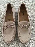 Gabor Mokassin, Leder, Gr.40, Beige, Neuwertig!